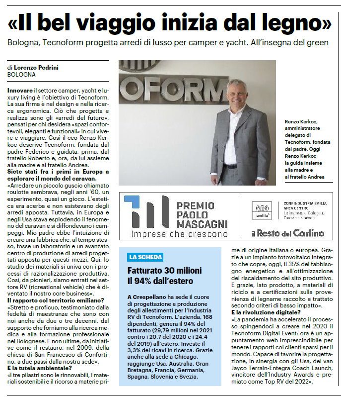 The Resto del Carlino's article The Resto del Carlino's article